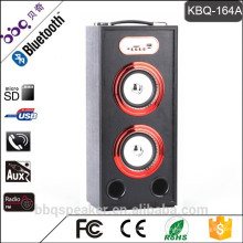 Haut-parleur portatif de Bluetooth de la batterie KBQ-164 2000 mAh DJ avec la radio d&#39;USB / TF / FM faite en Chine